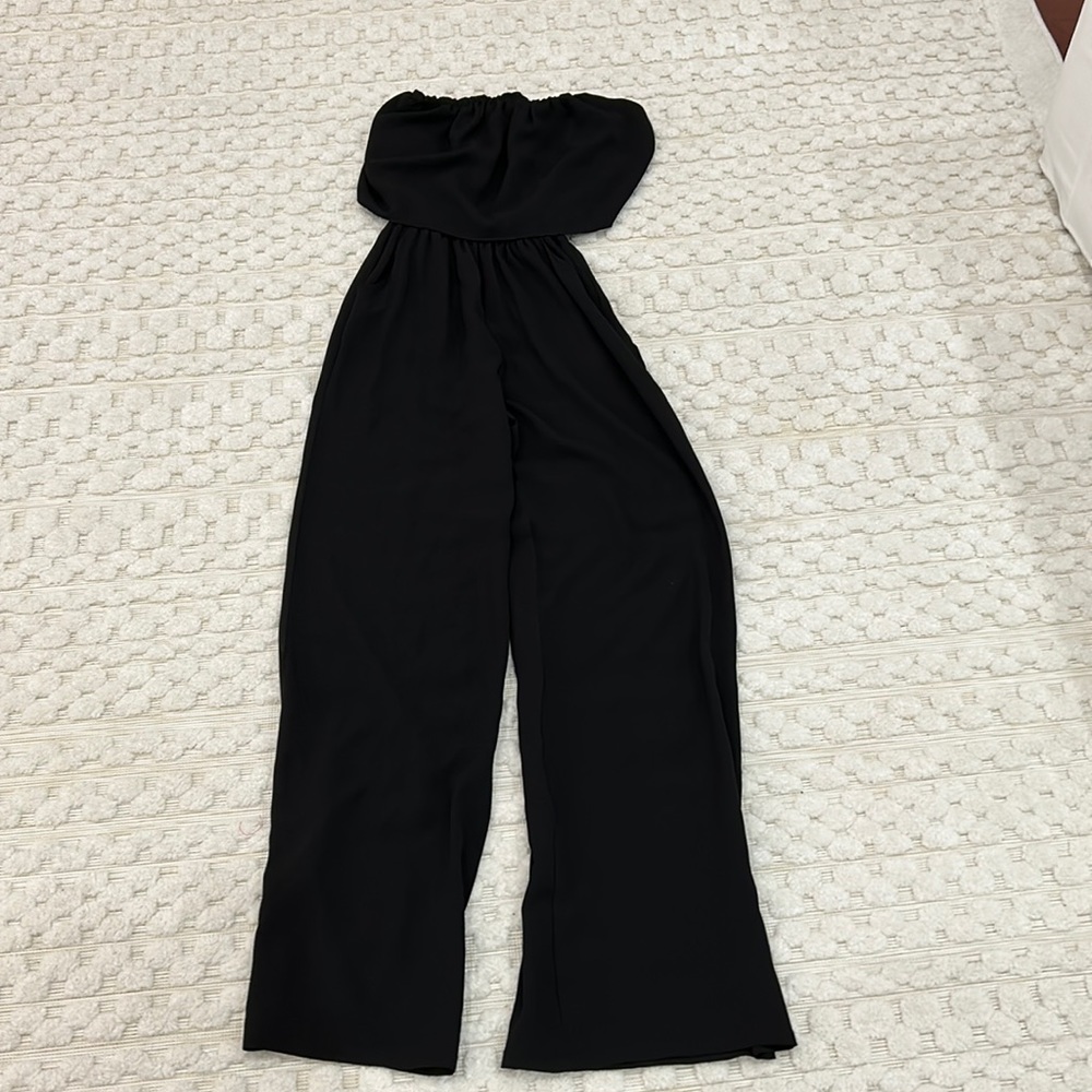 Black Strapless Romper